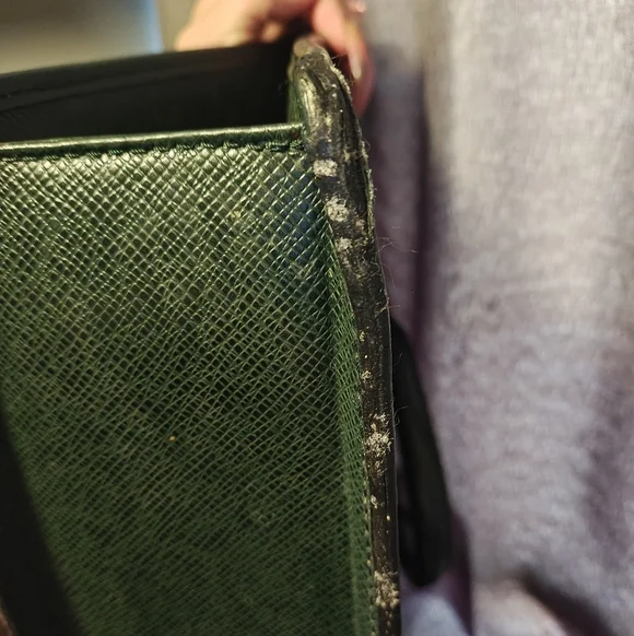Louis Vuitton Green Taiga Leather Briefcase